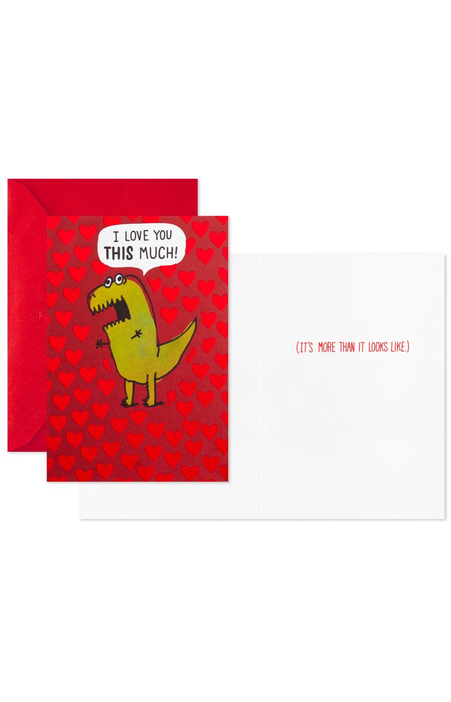 Hallmark Dinosaur & Nachos Shoebox Funny Love or Friendship Valentine's Day Cards - S11; image 2 of 7