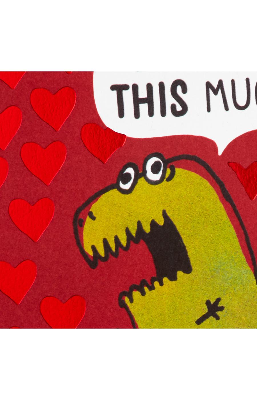 Hallmark Dinosaur & Nachos Shoebox Funny Love or Friendship Valentine's Day Cards - S11; image 4 of 7