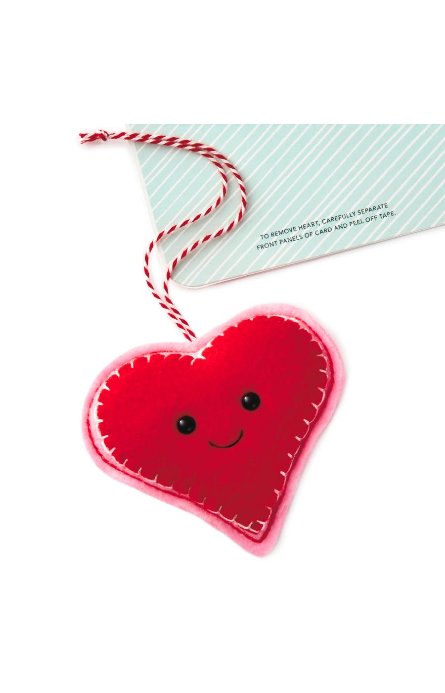 Hallmark Removable Felt Heart Ornament Signature Valentine's Day Card for Kids - S16; image 4 of 7