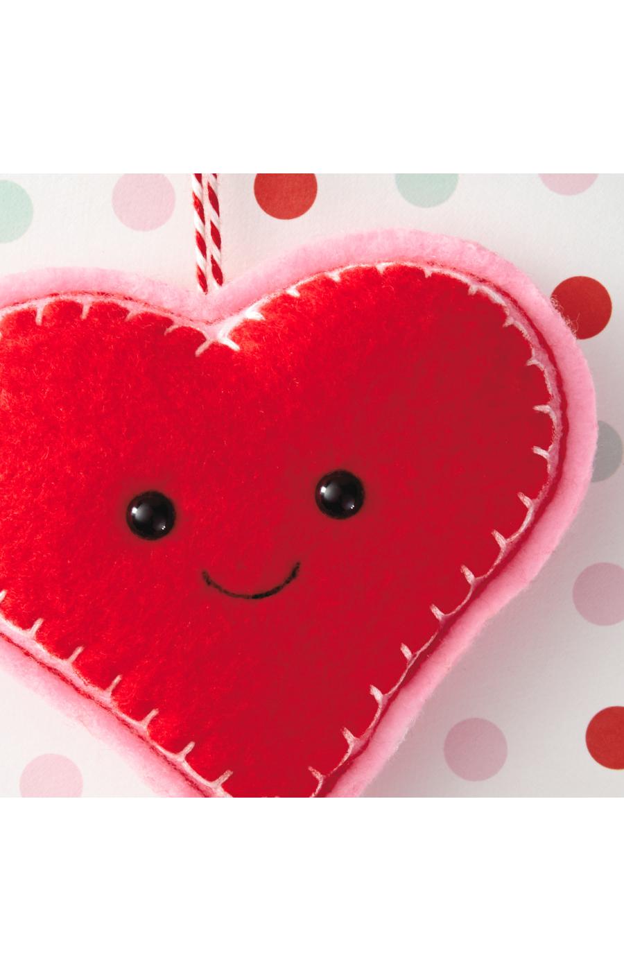 Hallmark Removable Felt Heart Ornament Signature Valentine's Day Card for Kids - S16; image 7 of 7