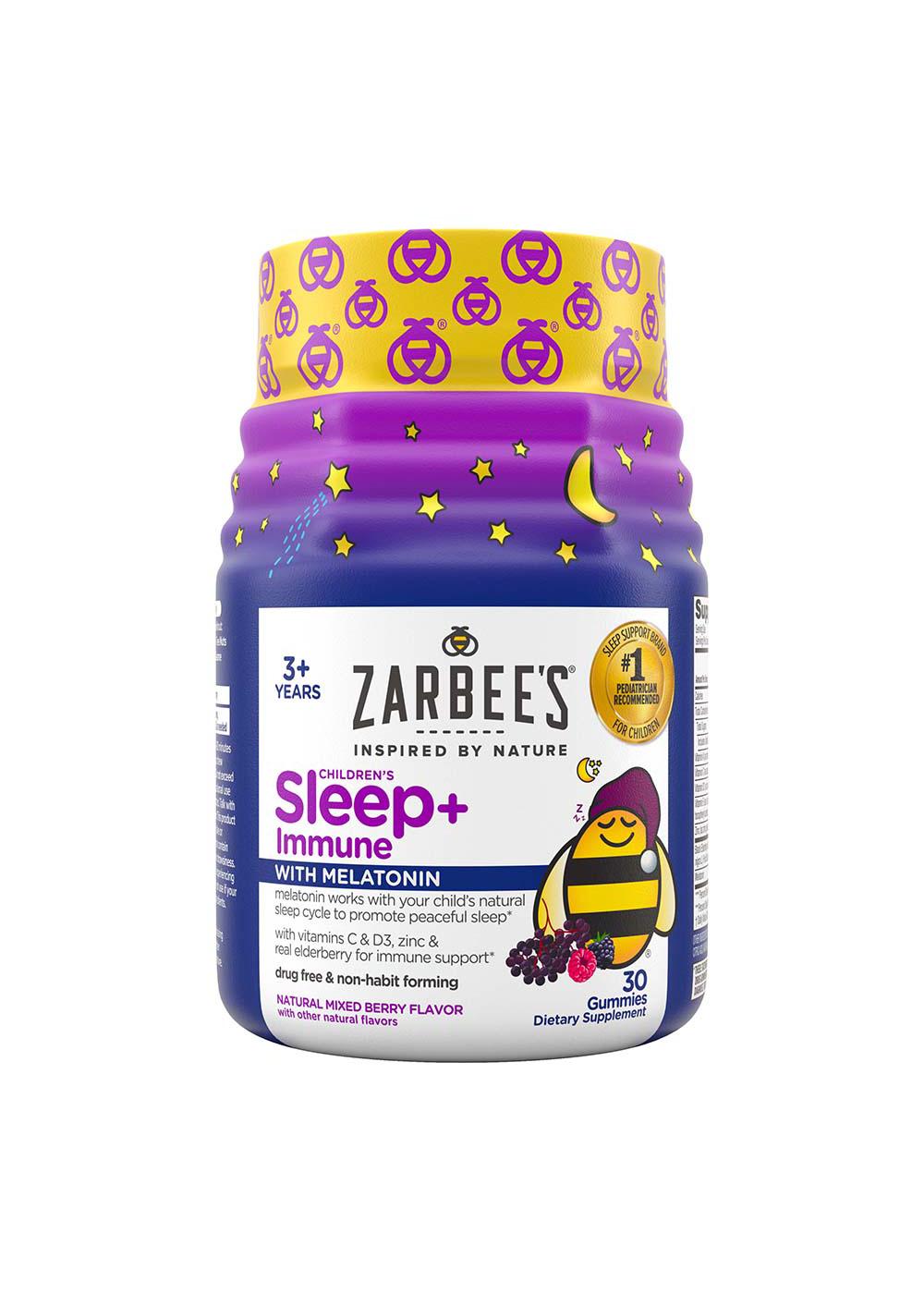 Zarbee's Children's Sleep + Immune with Melatonin Gummies Mixed Berry