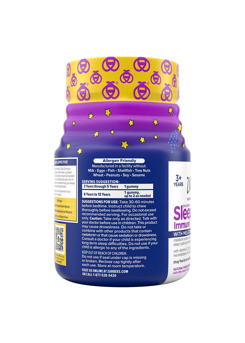 Zarbee's Children's Sleep + Immune with Melatonin Gummies Mixed Berry