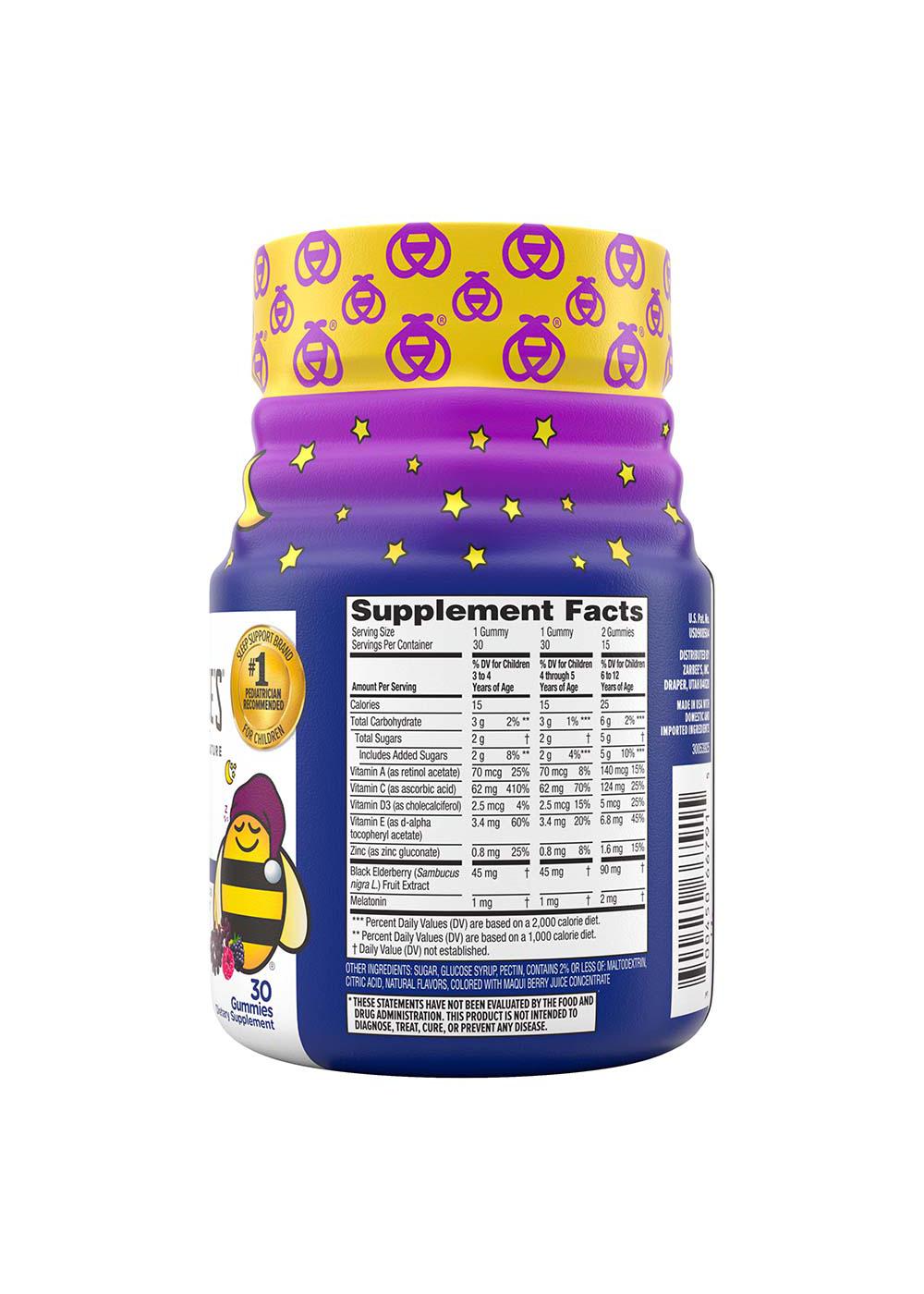 Zarbee's Children's Sleep + Immune with Melatonin Gummies Mixed Berry