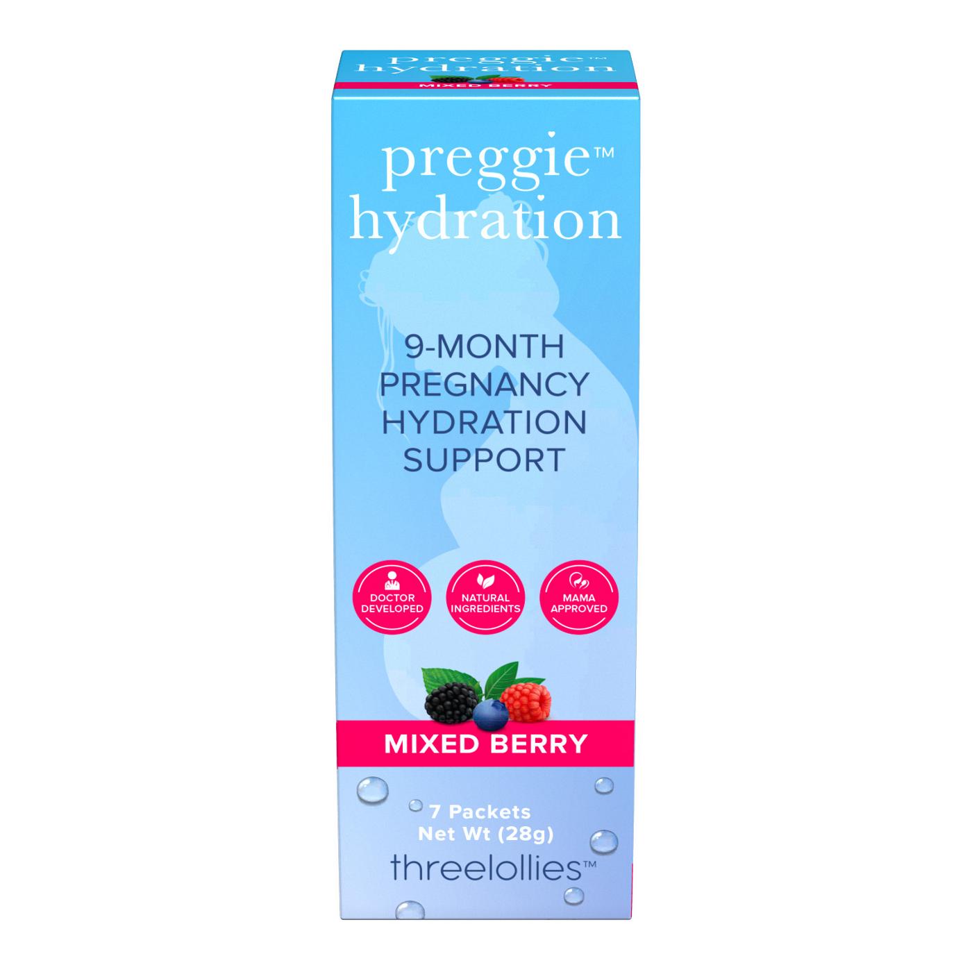 Preggie Hydration 9Month Pregnancy Hydration Support Packets Mixed