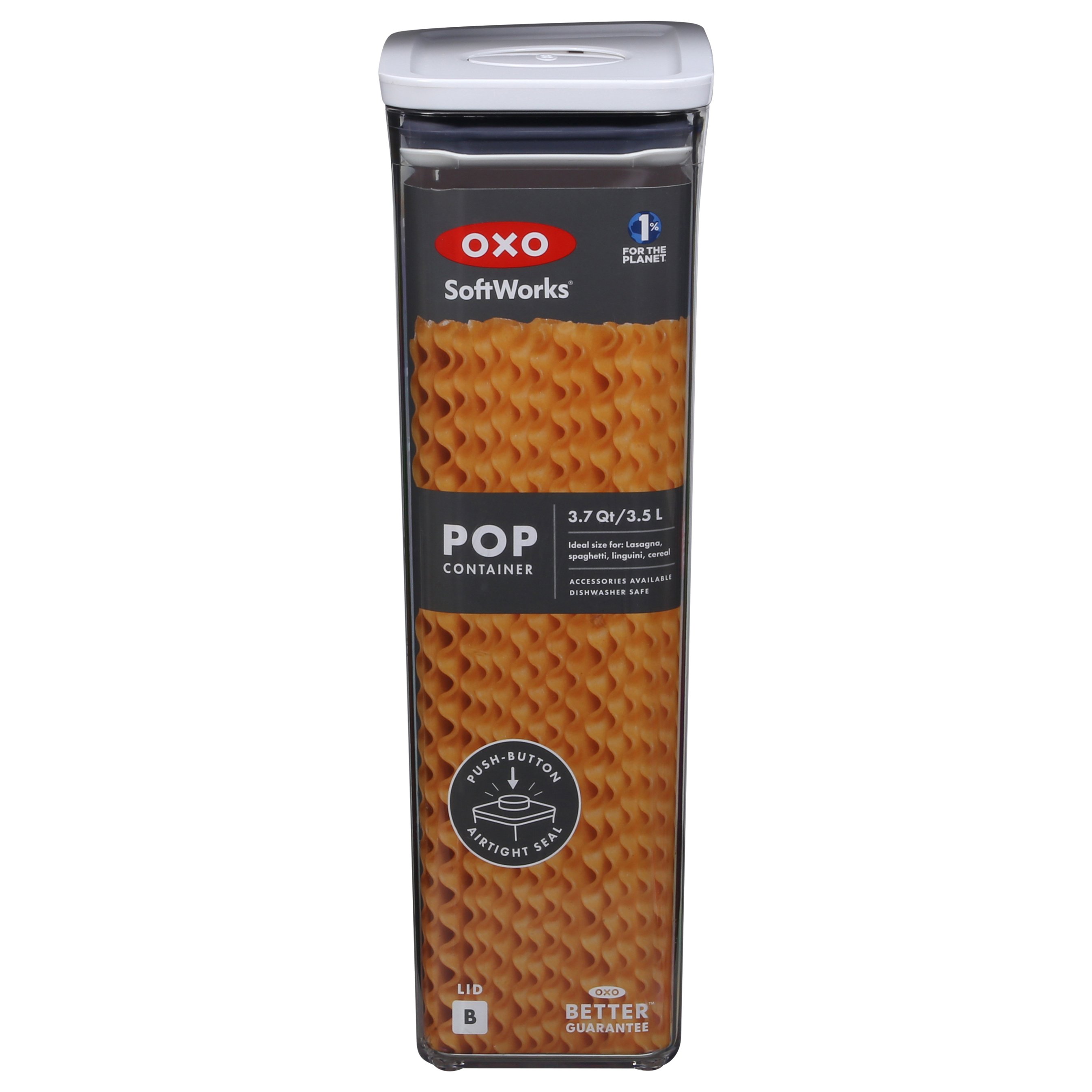 OXO POP Container, Rectangle Tall 3.7 qt. / 3.5 L (For Cereal