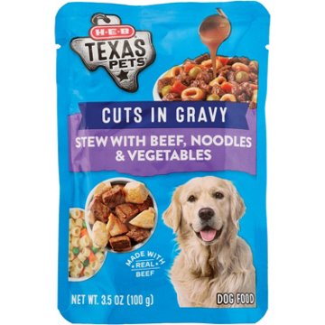 H-E-B Texas Pets Cuts in Gravy Wet Dog Food Pouch - Beef Stew