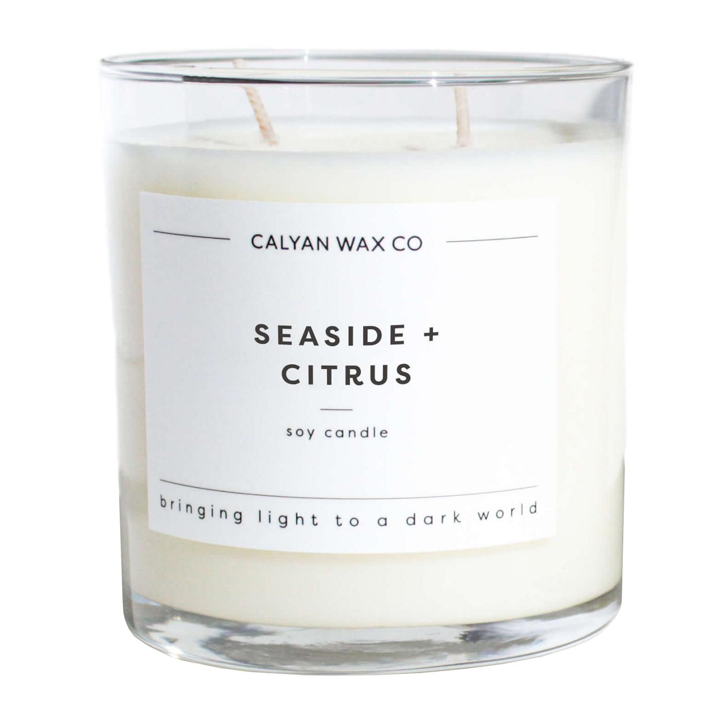 Calyan Wax Co. Seaside + Citrus Scented Soy Candle; image 1 of 3