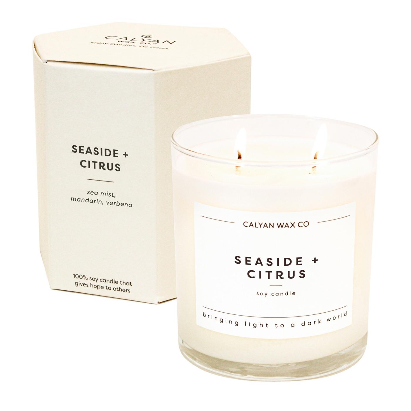 Calyan Wax Co. Seaside + Citrus Scented Soy Candle; image 2 of 3