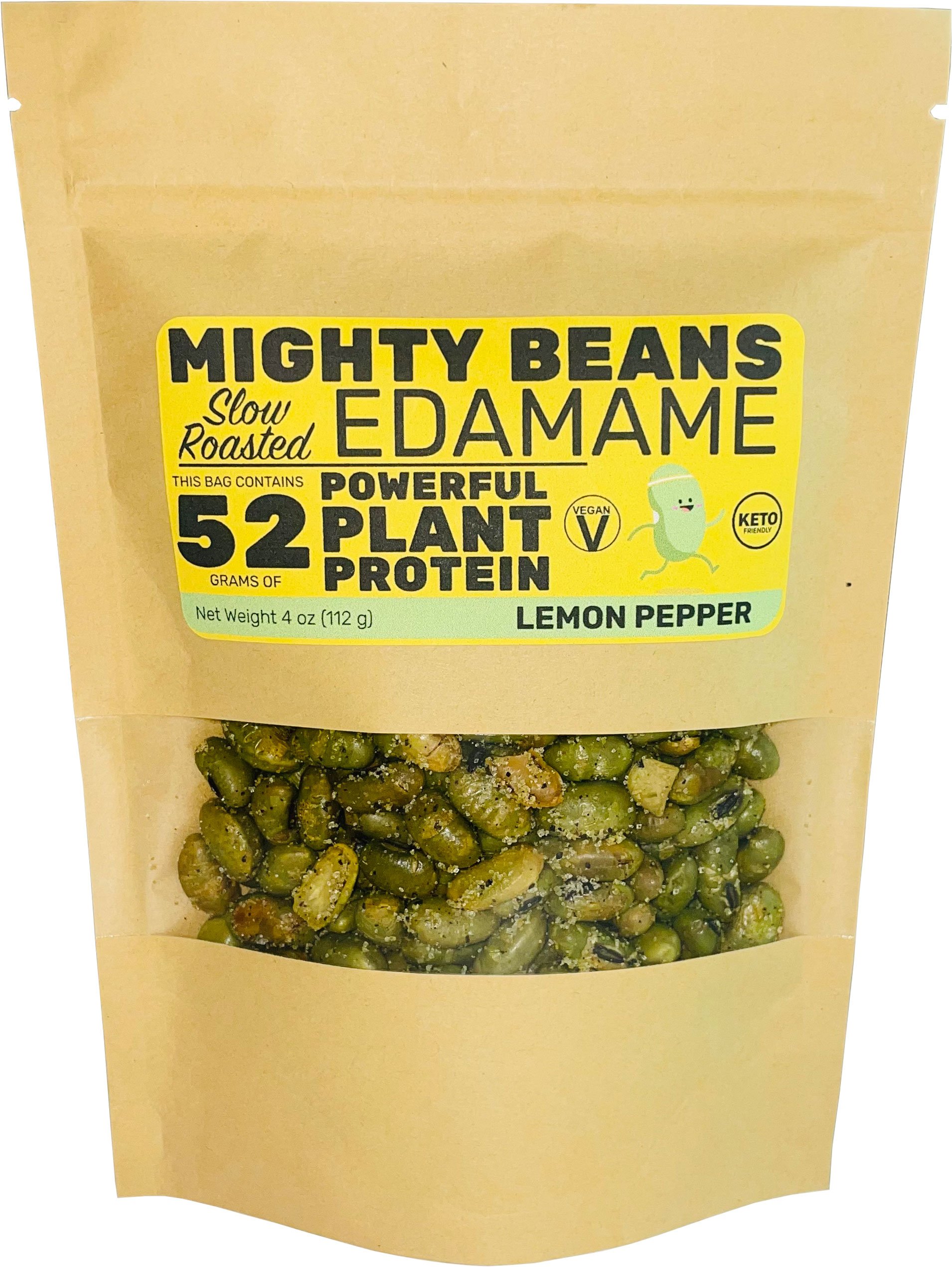 シナリー　R2.O9.C3 edamame様 Mighty Beans Lemon Pepper Slow Roasted Edamame, 4 oz | Central