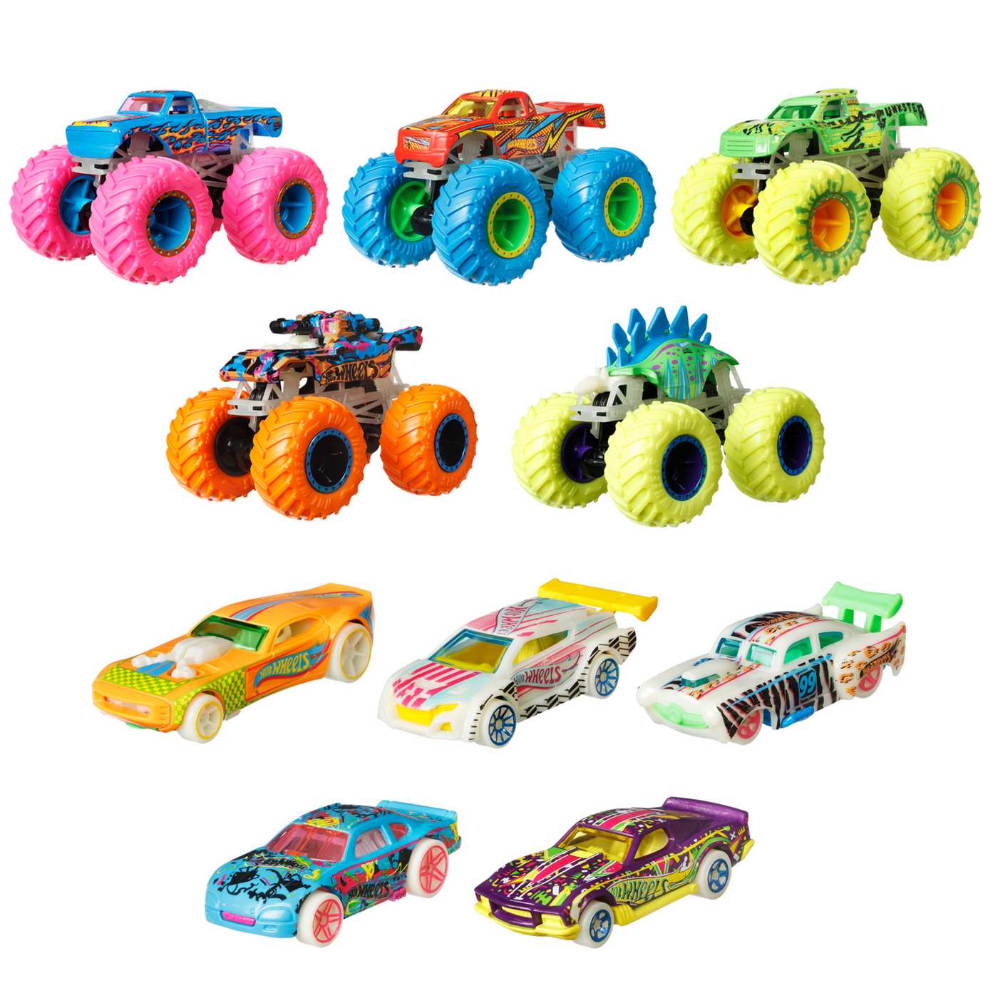 Hot Wheels Monster Trucks Glow In The Dark Bundle; image 2 of 2