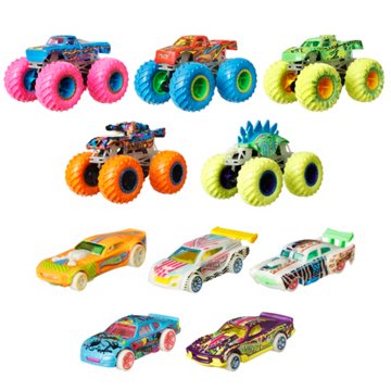 Hot Wheels Monster Trucks Glow In The Dark Bundle