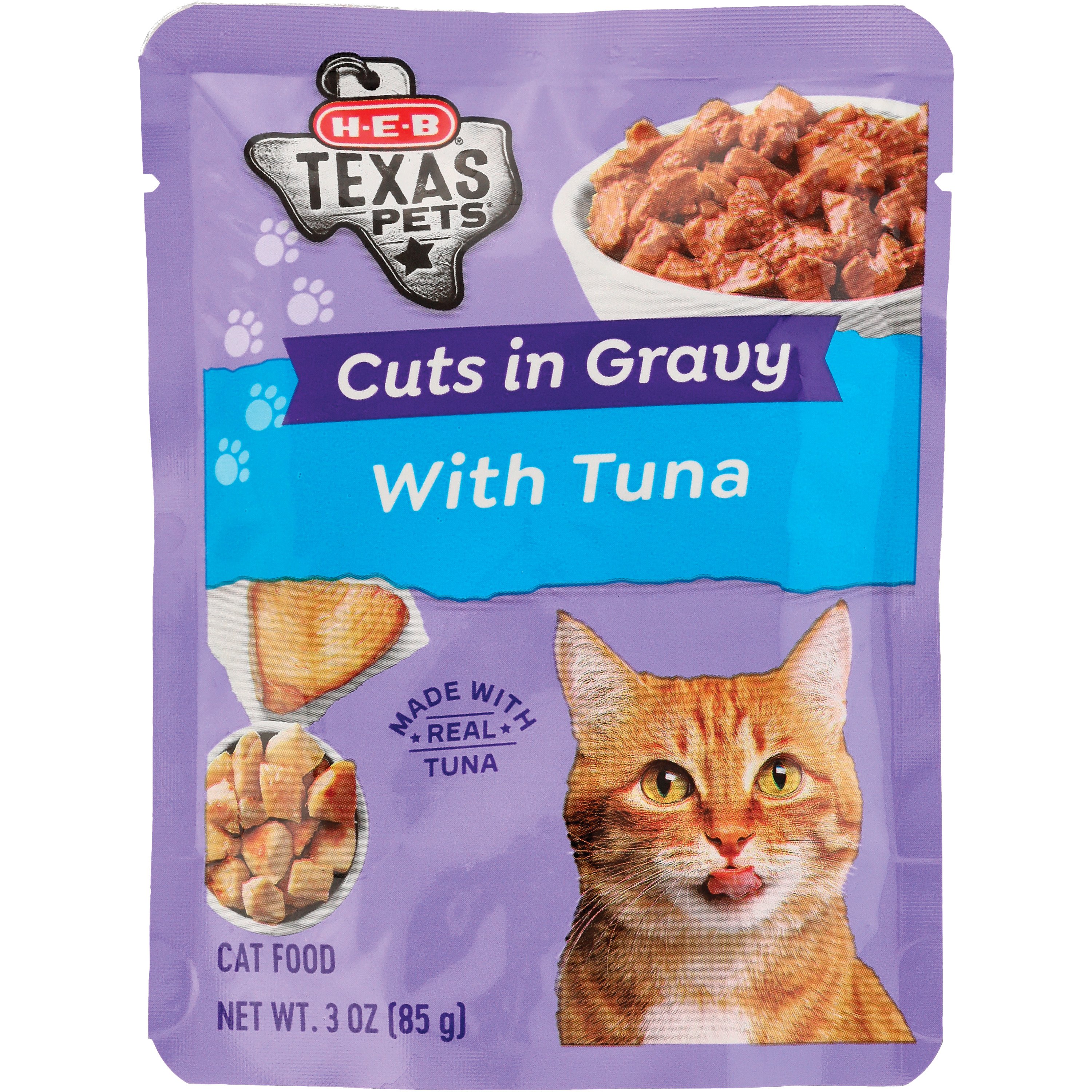 HEB Texas Pets Cuts in Gravy Wet Cat Food Pouch Tuna Shop Food at