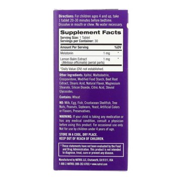 Natrol Kids Melatonin Sleep Fast Dissolve Tablets - Strawberry, 30 ct