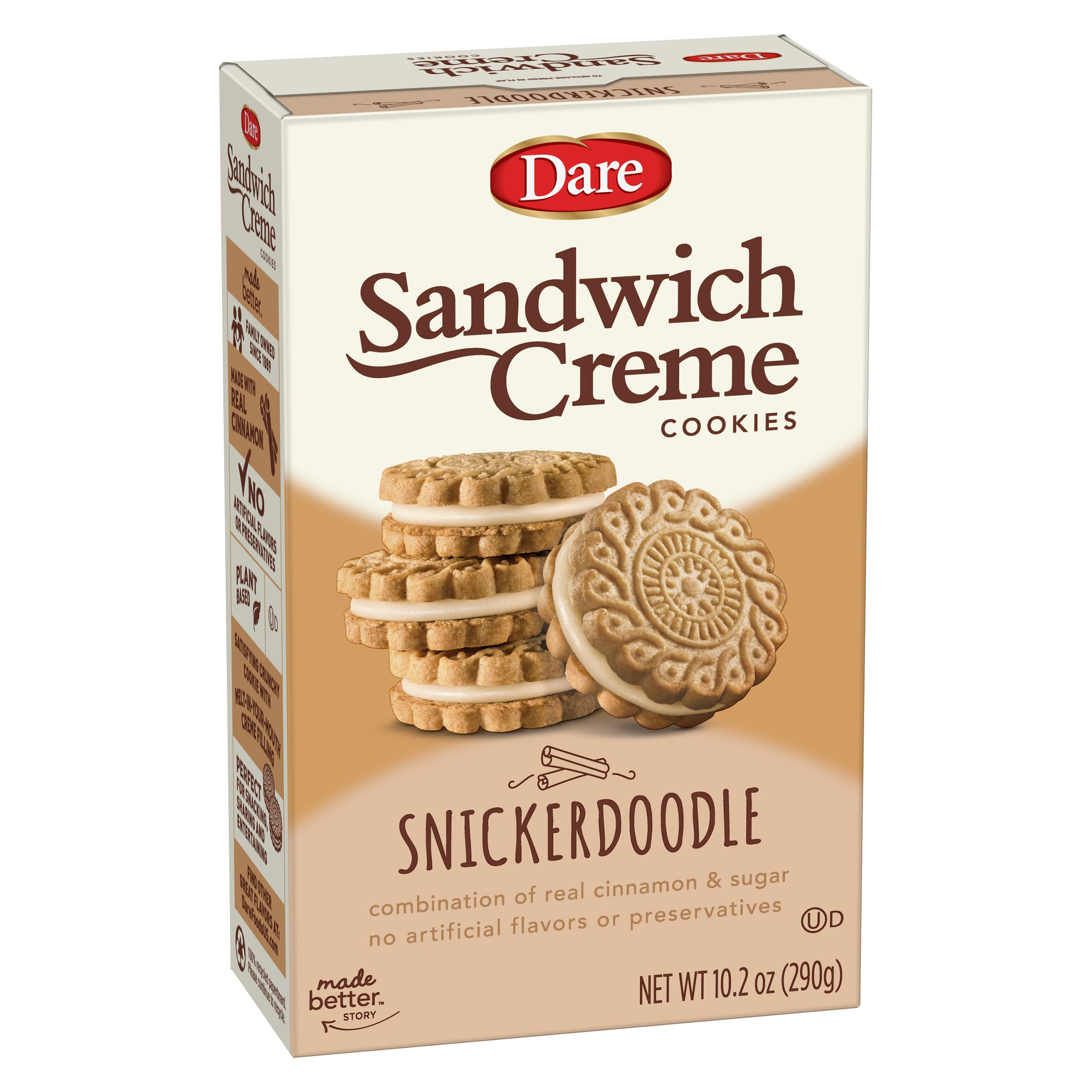 Dare Snickerdoodle Creme Sandwich Cookies, 10.2 oz | Central