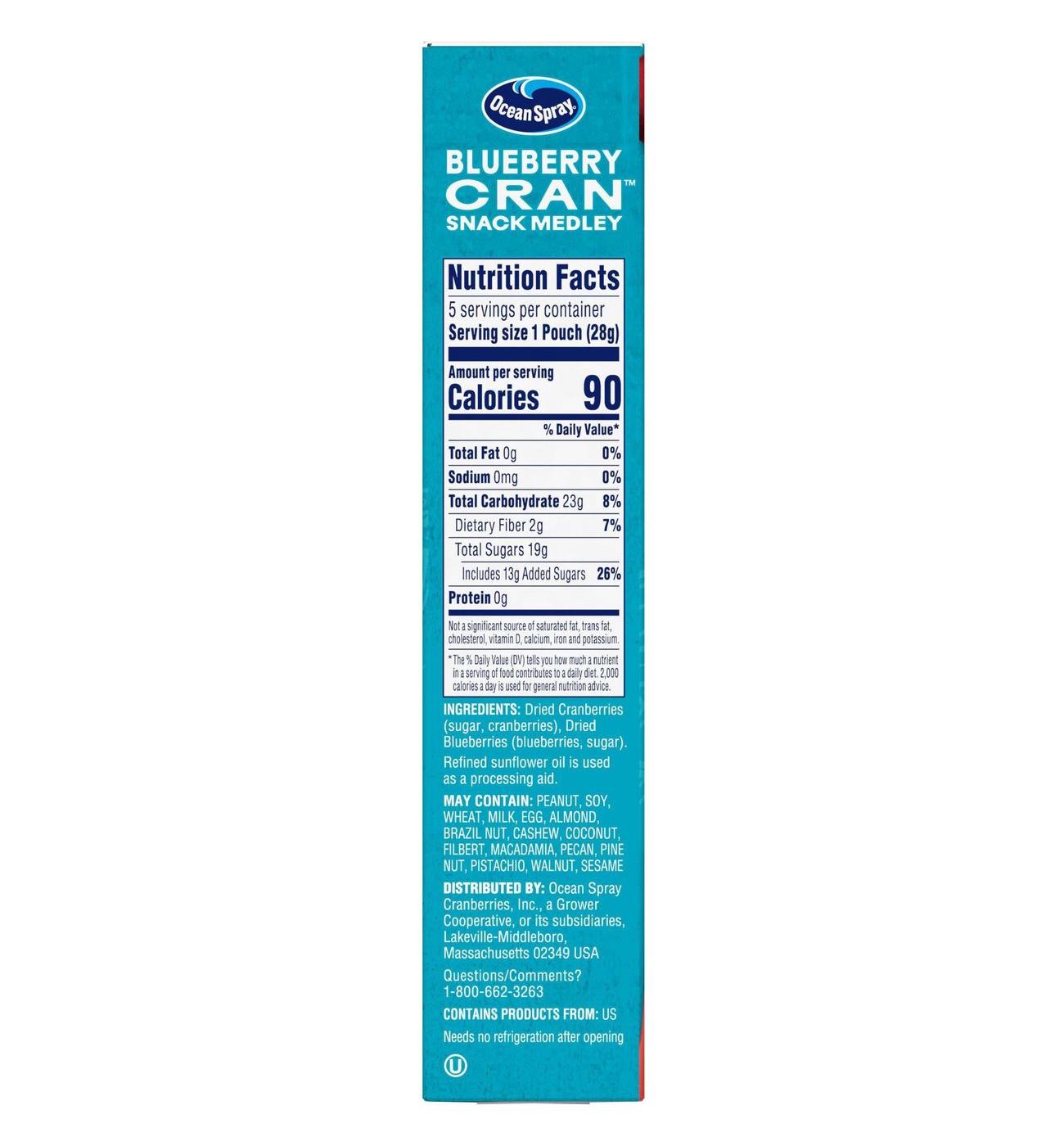 Ocean Spray Blueberry Cran Snack Medley; image 2 of 10