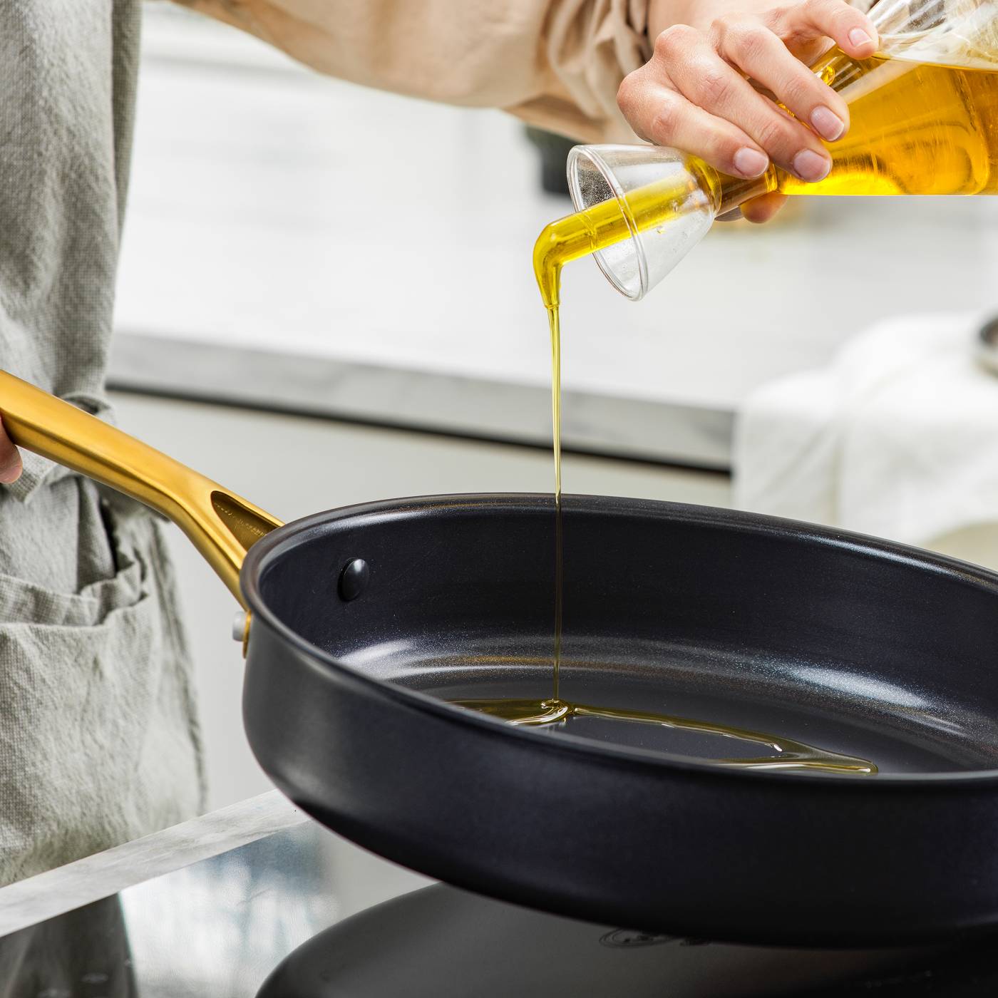 GreenPan Deco Saute Pan - Black & Gold - Shop Frying Pans & Griddles at  H-E-B