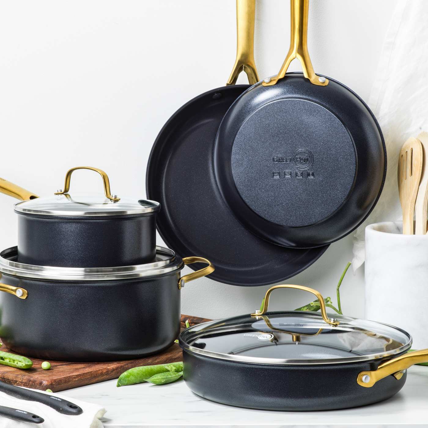 GreenPan Deco Cookware Set - Black & Gold; image 8 of 9