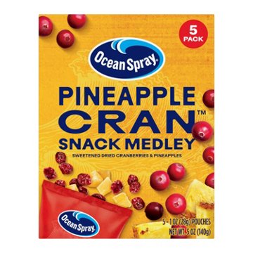 Ocean Spray Pineapple Cran Snack Medley Pouches, 5 ct