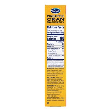Ocean Spray Pineapple Cran Snack Medley Pouches, 5 ct