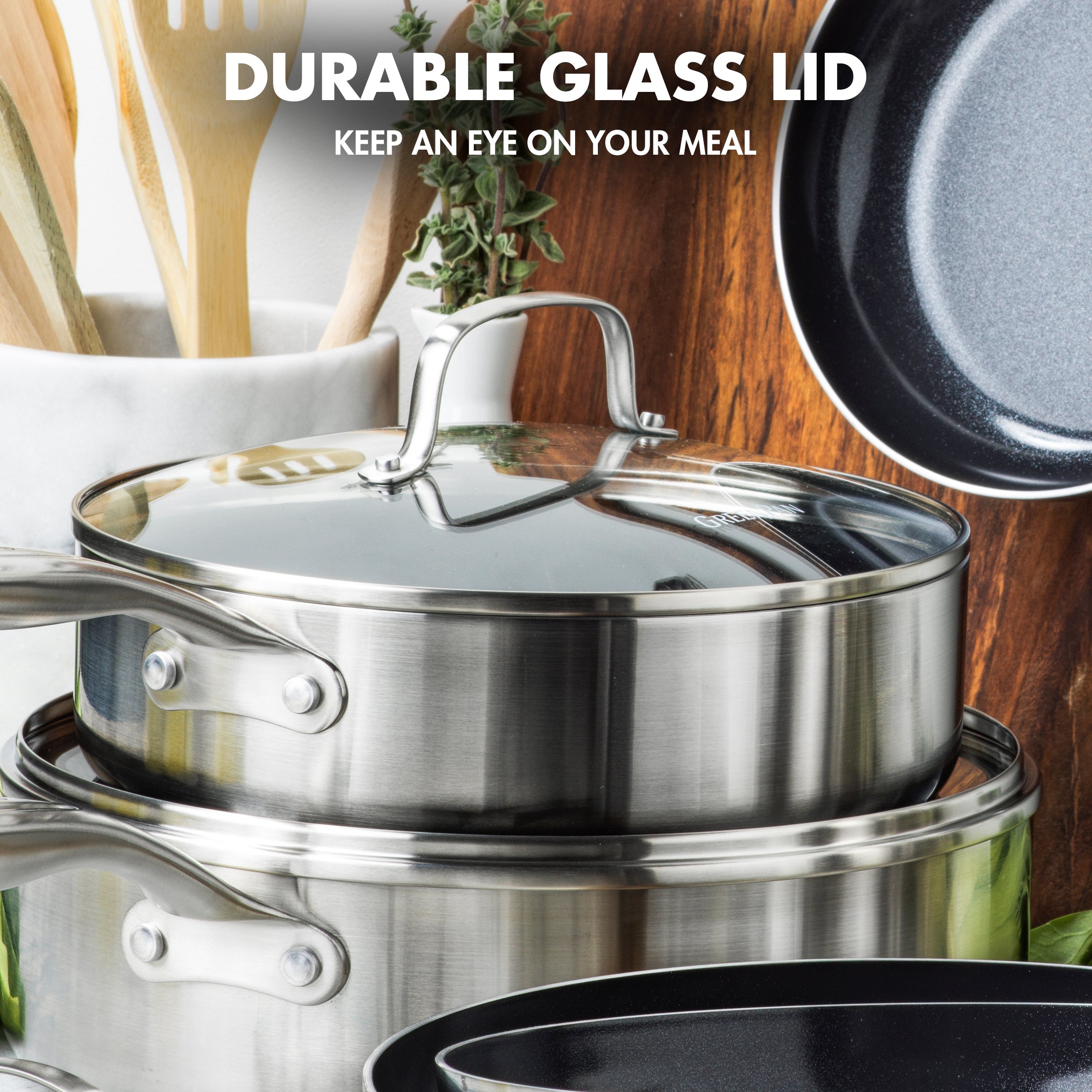 GreenPan TriClad Stainless Steel Cookware Set - Shop Cookware sets