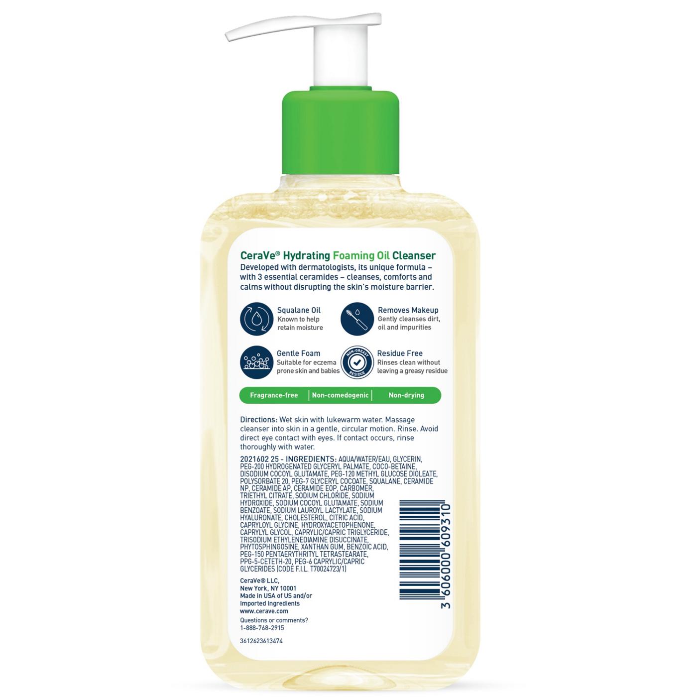 CeraVe Hydrating Foaming Oil Cleanser; image 10 of 11