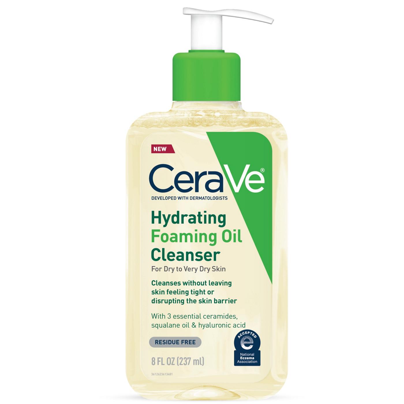 CeraVe Hydrating Foaming Oil Cleanser; image 1 of 2