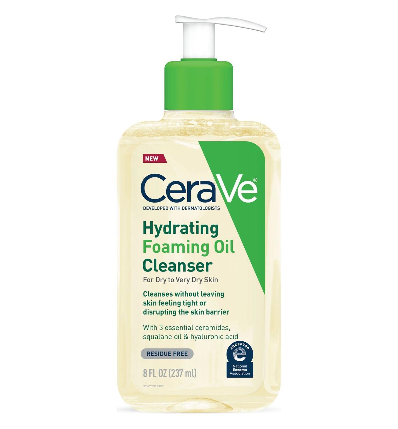 CeraVe Hydrating Foaming Oil Cleanser; image 1 of 11
