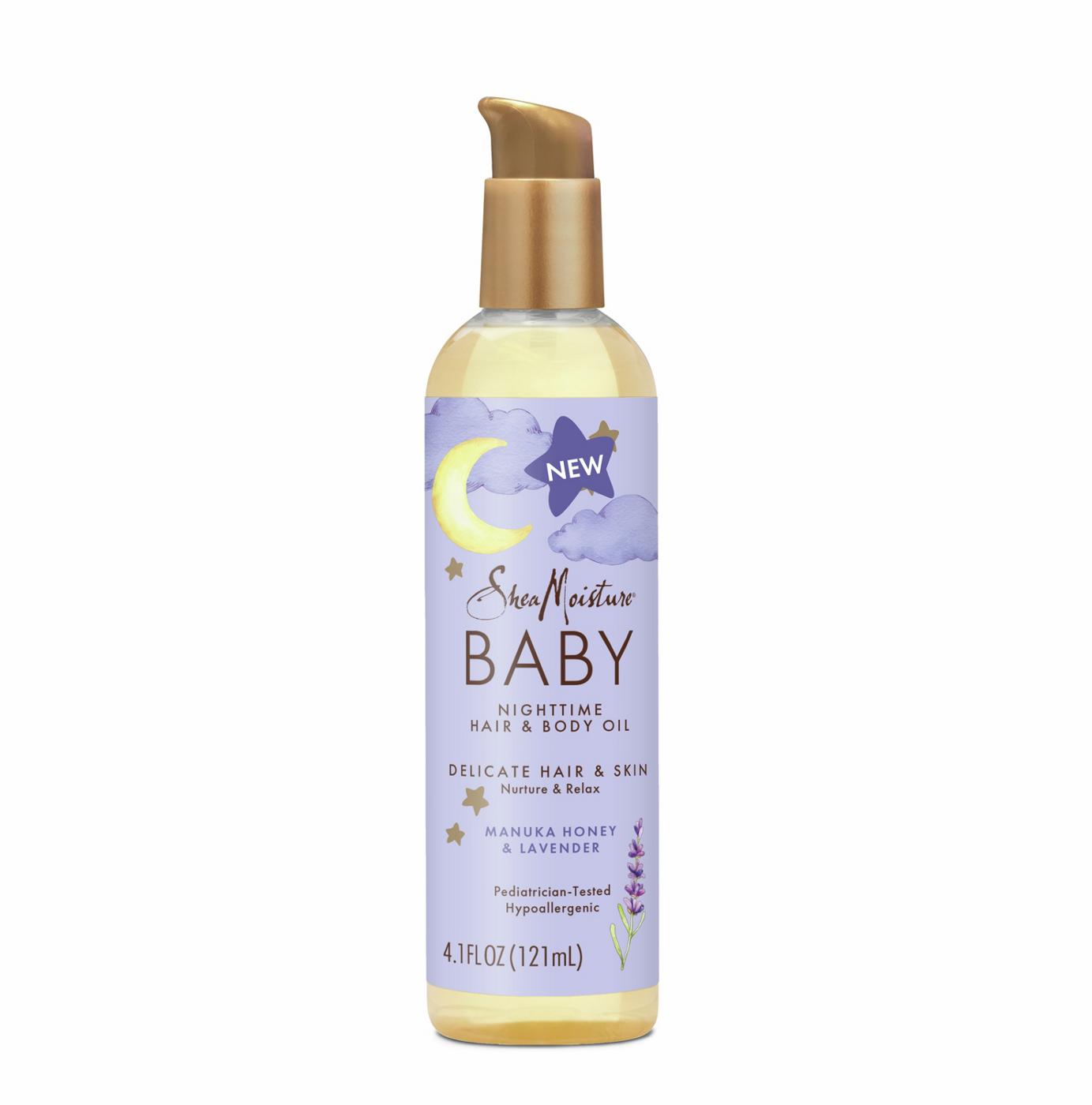 SheaMoisture Baby Nighttime Hair & Body Oil - Manuka Honey & Lavender; image 1 of 5