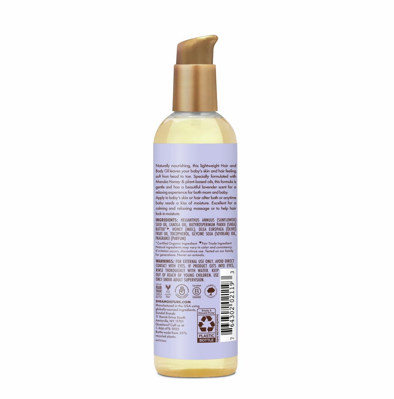 SheaMoisture Baby Nighttime Hair & Body Oil - Manuka Honey & Lavender; image 4 of 5