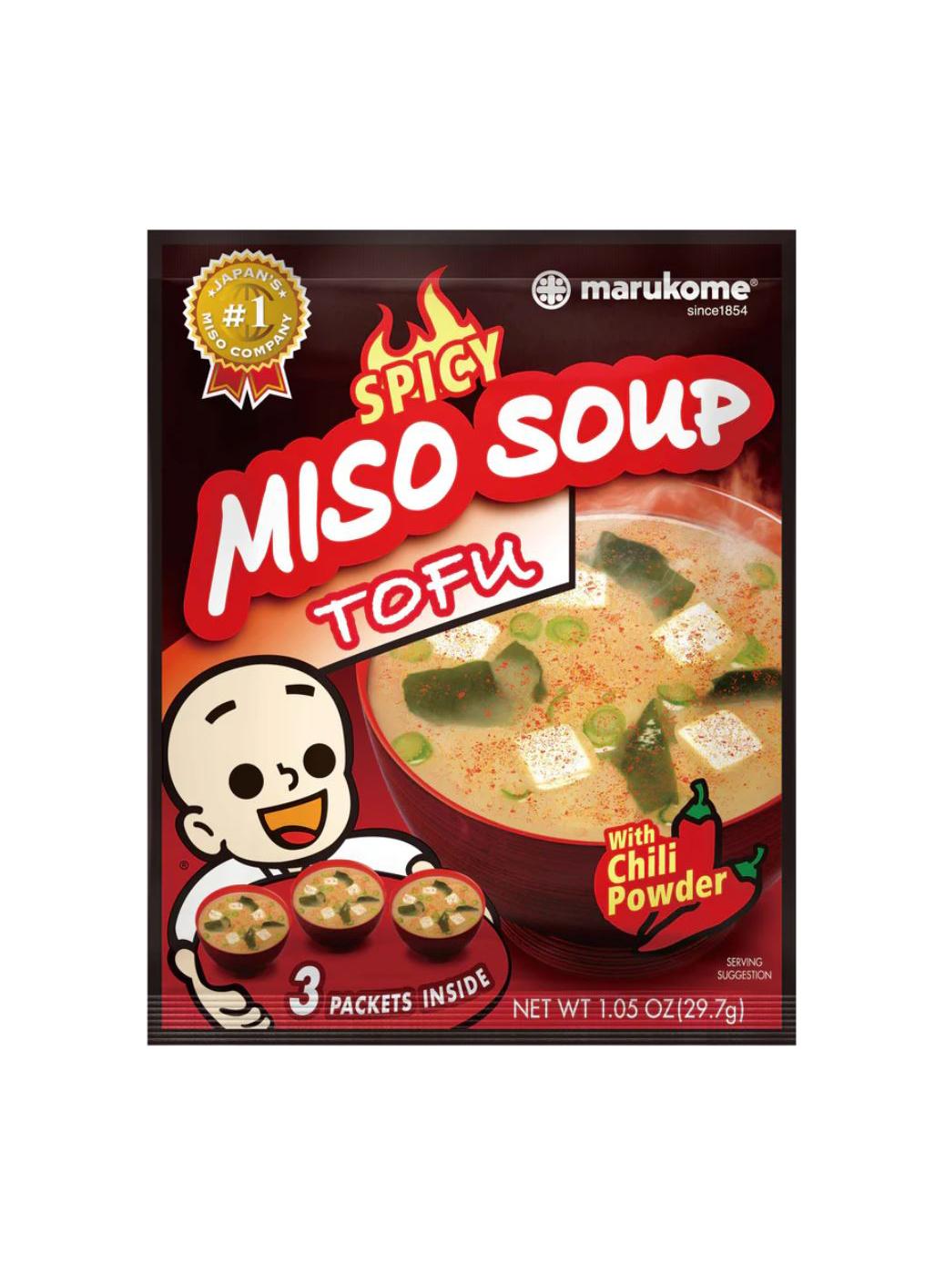 maru◎出品 Marukome Spicy Miso Instant Soup Packs - Tofu - Shop Soups & chili