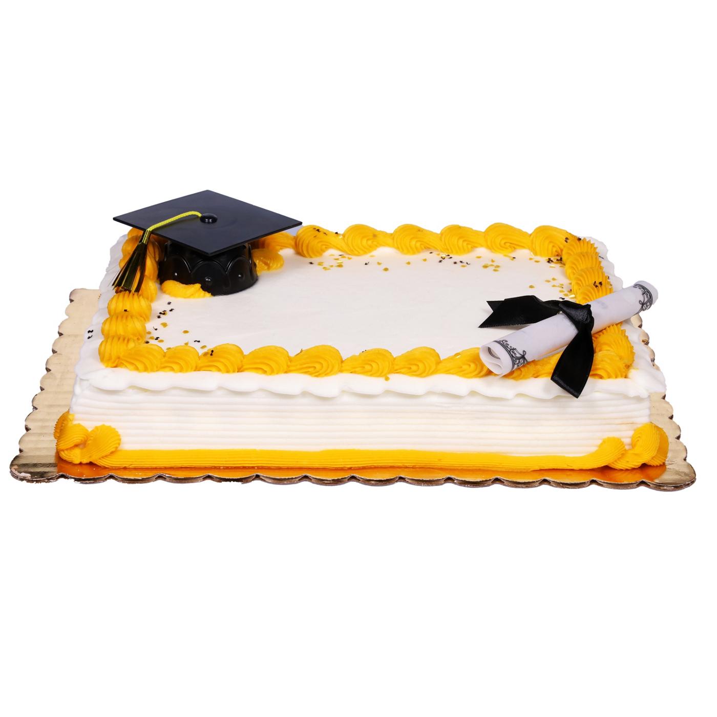 Baker Maid Graduation Buttercream White Cake; image 1 of 2