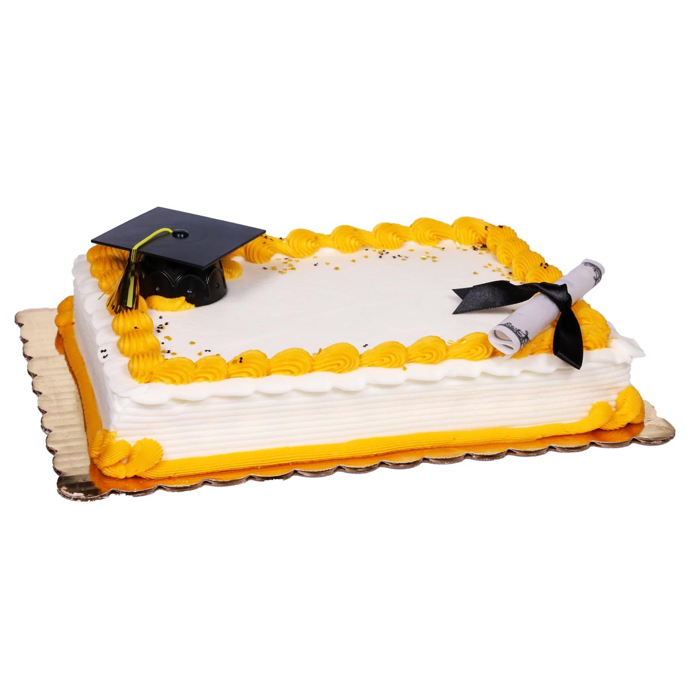 Baker Maid Graduation Buttercream White Cake; image 2 of 2