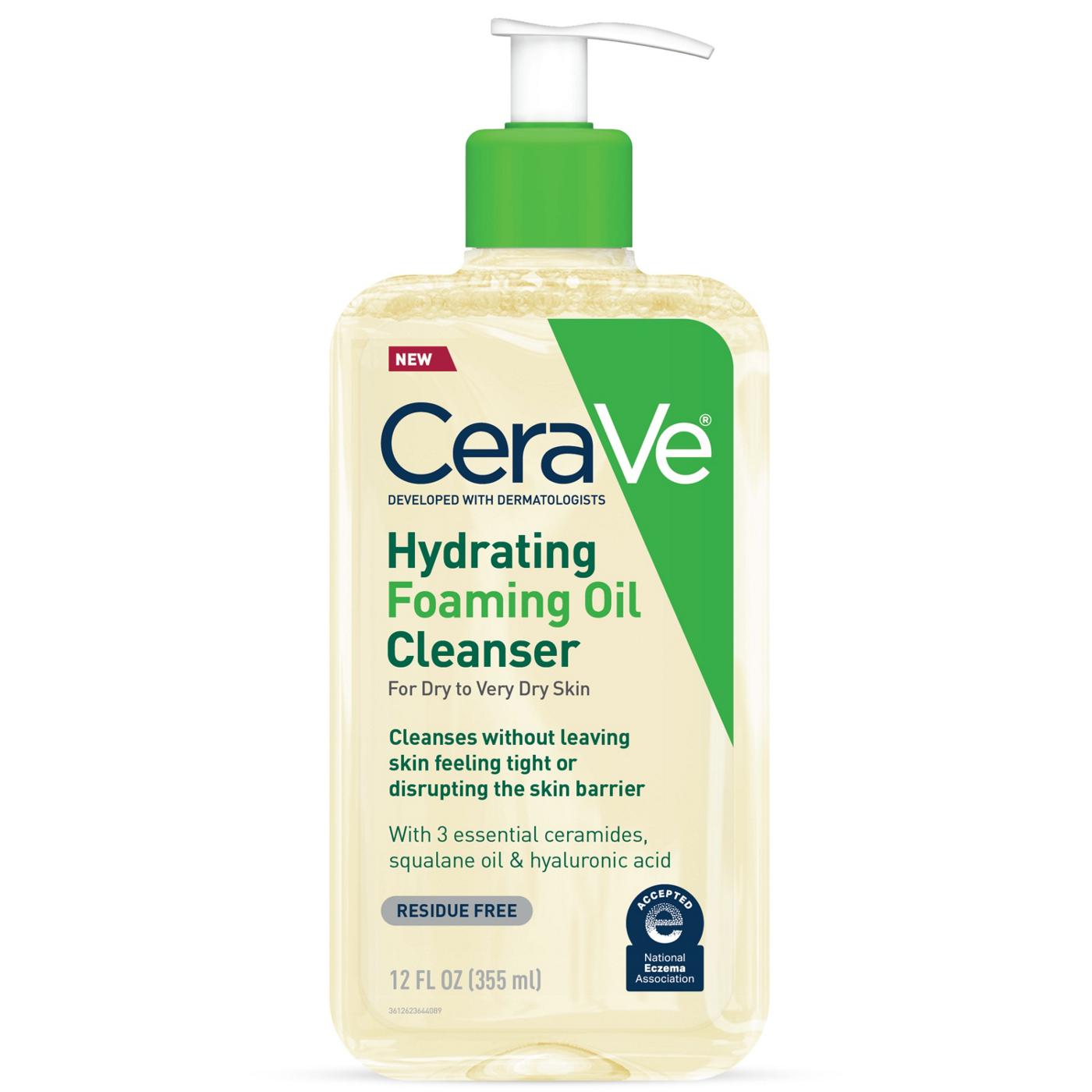 CeraVe Hydrating Foaming Oil Cleanser; image 1 of 10