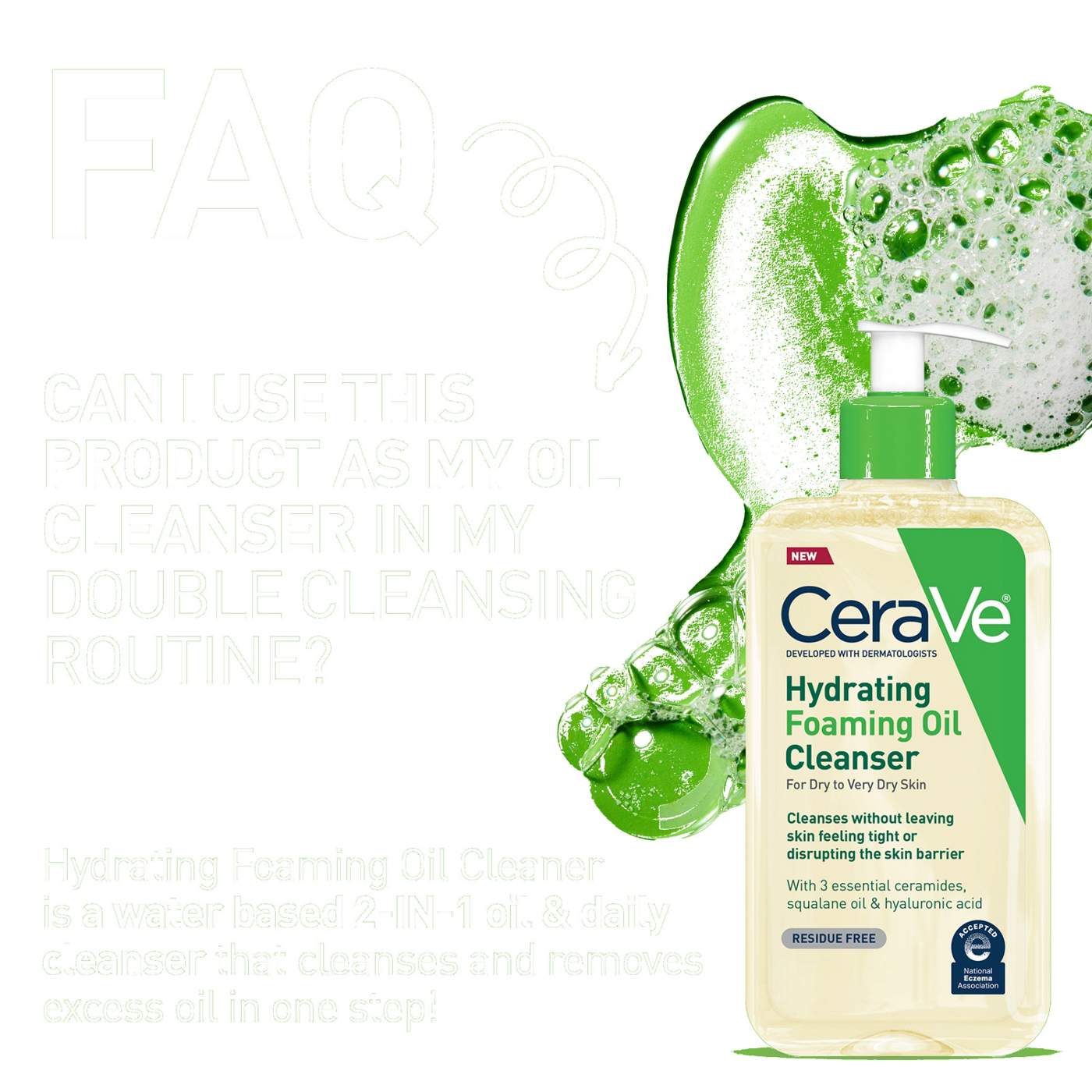 CeraVe Hydrating Foaming Oil Cleanser; image 9 of 11