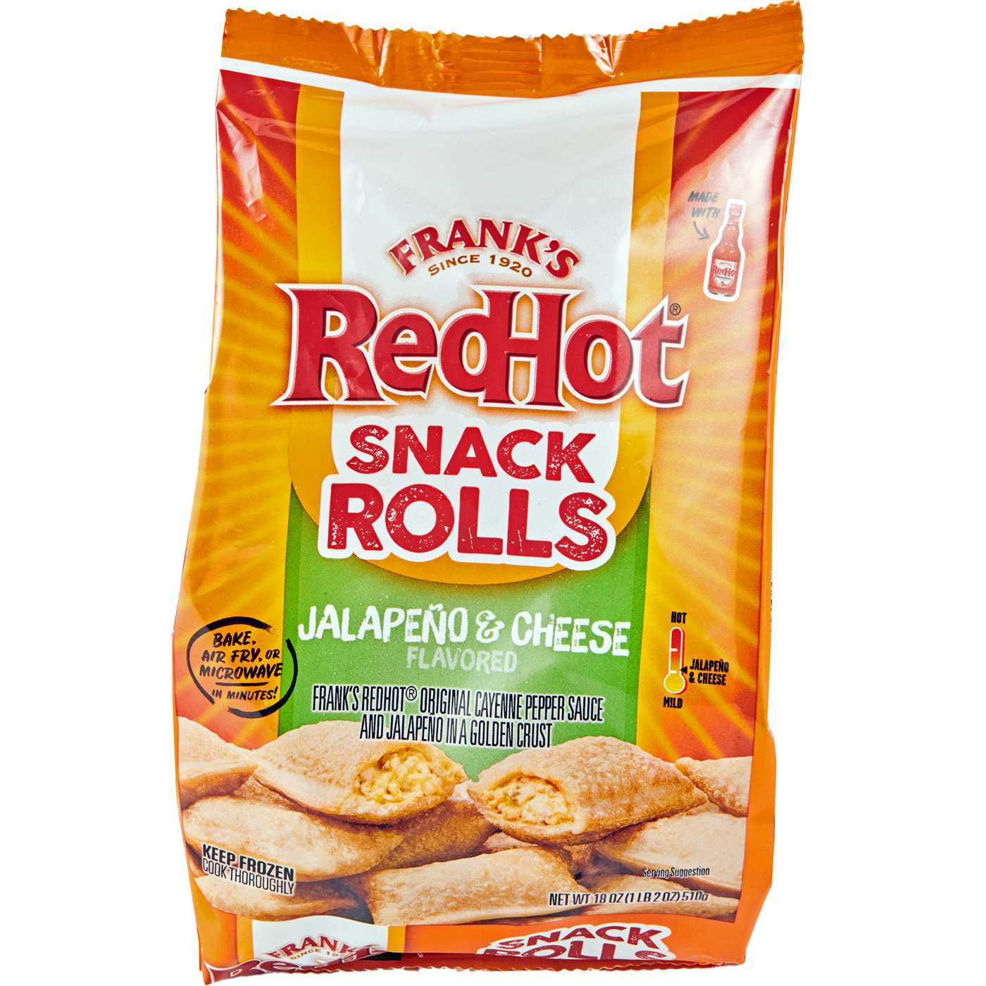 Frank's RedHot Jalapeno & Cheese Flavored Snack Rolls; image 1 of 9