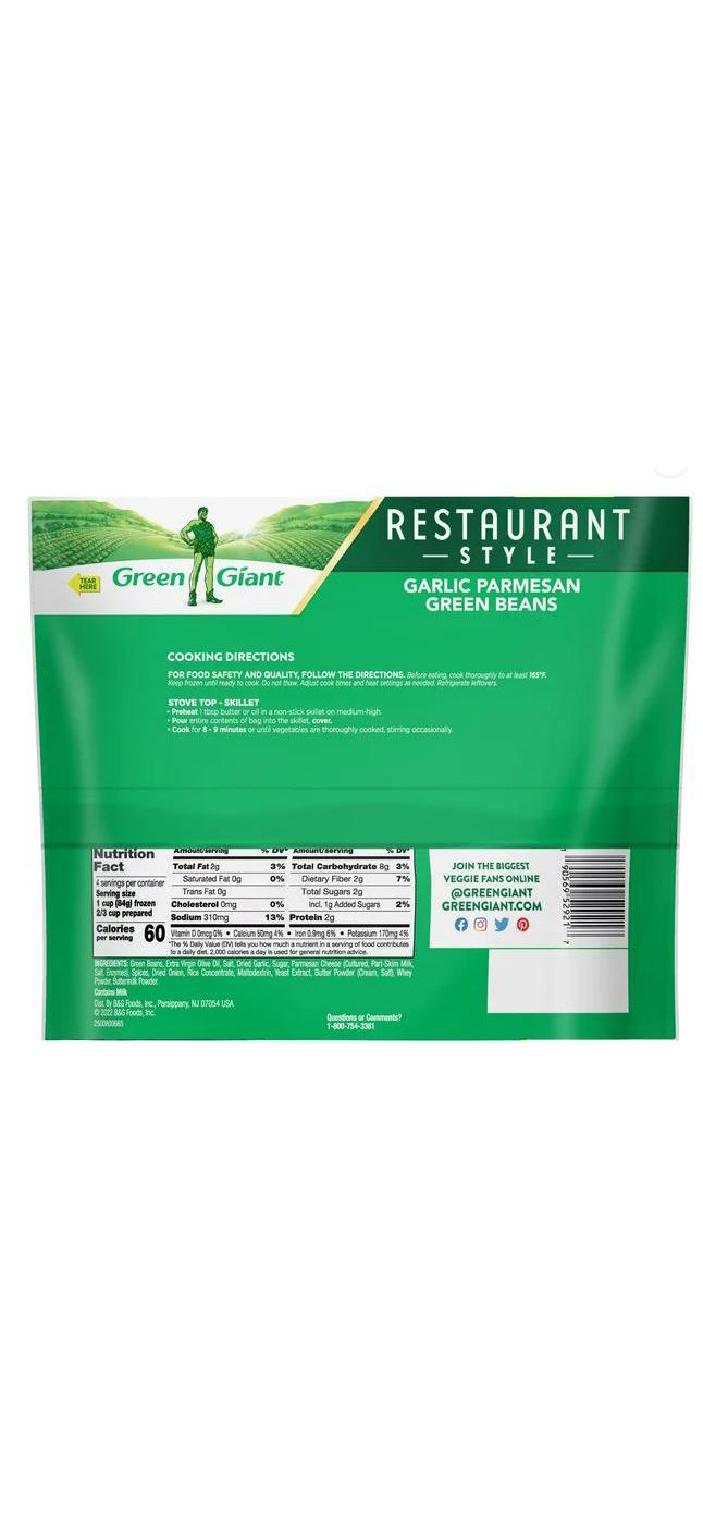 Green Giant Restaurant Style Garlic Parmesan Green Beans; image 2 of 2