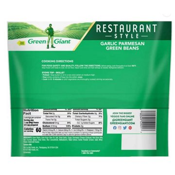 Green Giant Restaurant Style Garlic Parmesan Green Beans, 12 oz