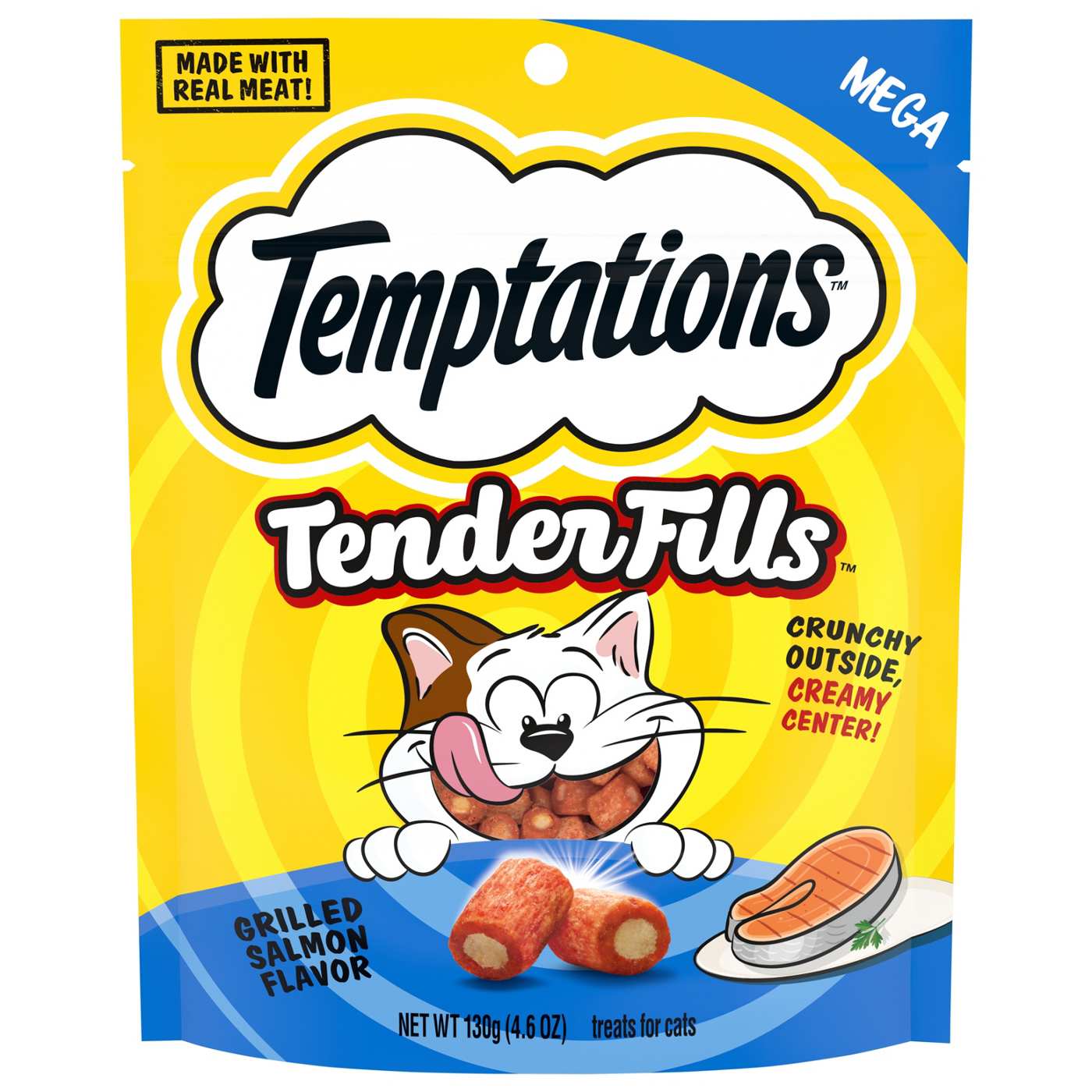 Temptations Tender Fills Cat Treats Grilled Salmon Flavor; image 1 of 3