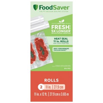FoodSaver Heat Seal Vacuum Rolls, 2 pk, 11" x 12'