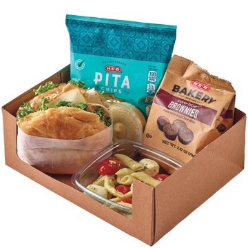 H-E-B Deli Boxed Lunch - Turkey & Muenster Cheese Croissant Sandwich