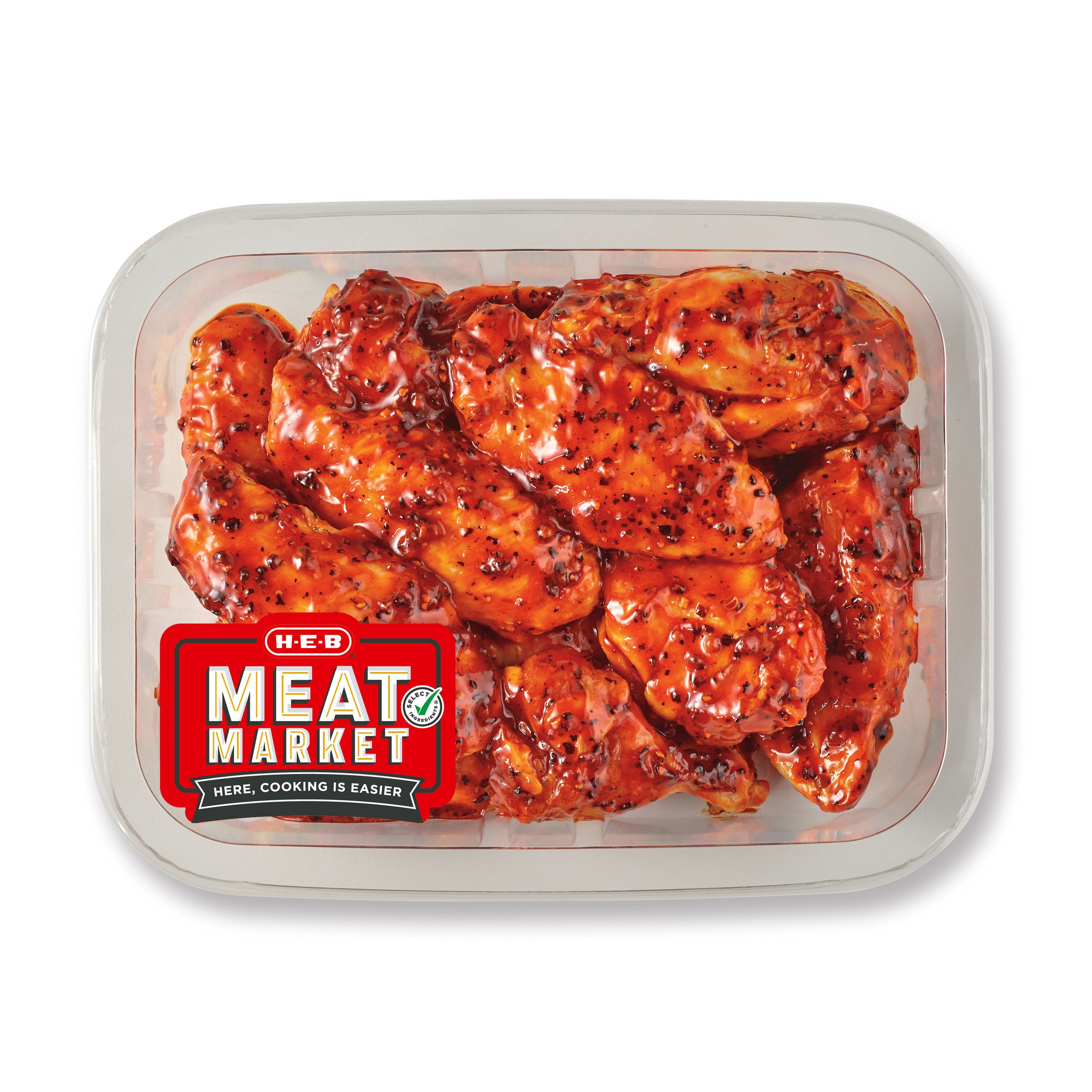 H-E-B Meat Market Marinated Chicken Wings – Smoky BBQ - Shop Chicken At ...