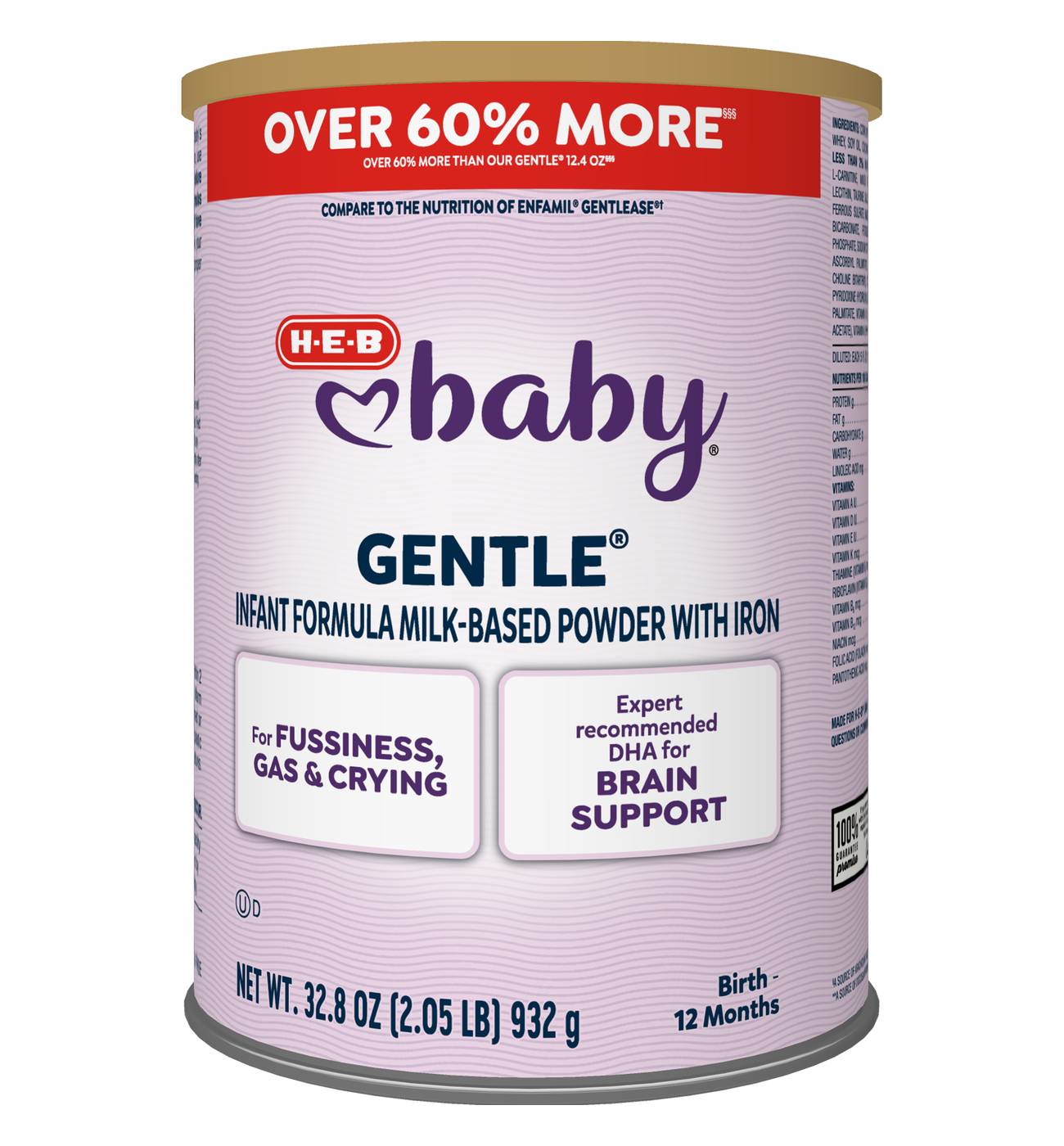 H-E-B Baby Gentle Infant Formula Milk-Based Powder with Iron; image 1 of 4