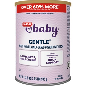 H-E-B Baby Gentle Infant Formula Milk-Based Powder with Iron, 32.8 oz