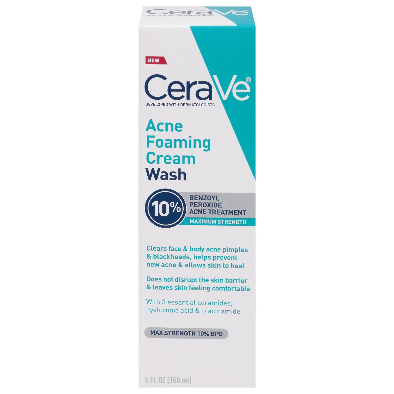 CeraVe Acne Foaming Cream Wash - Shop Facial Cleansers & Scrubs at H-E-B