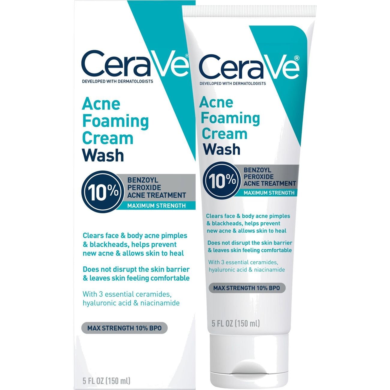 CeraVe Acne Foaming Cream Wash Shop Facial Cleansers & Scrubs at HEB