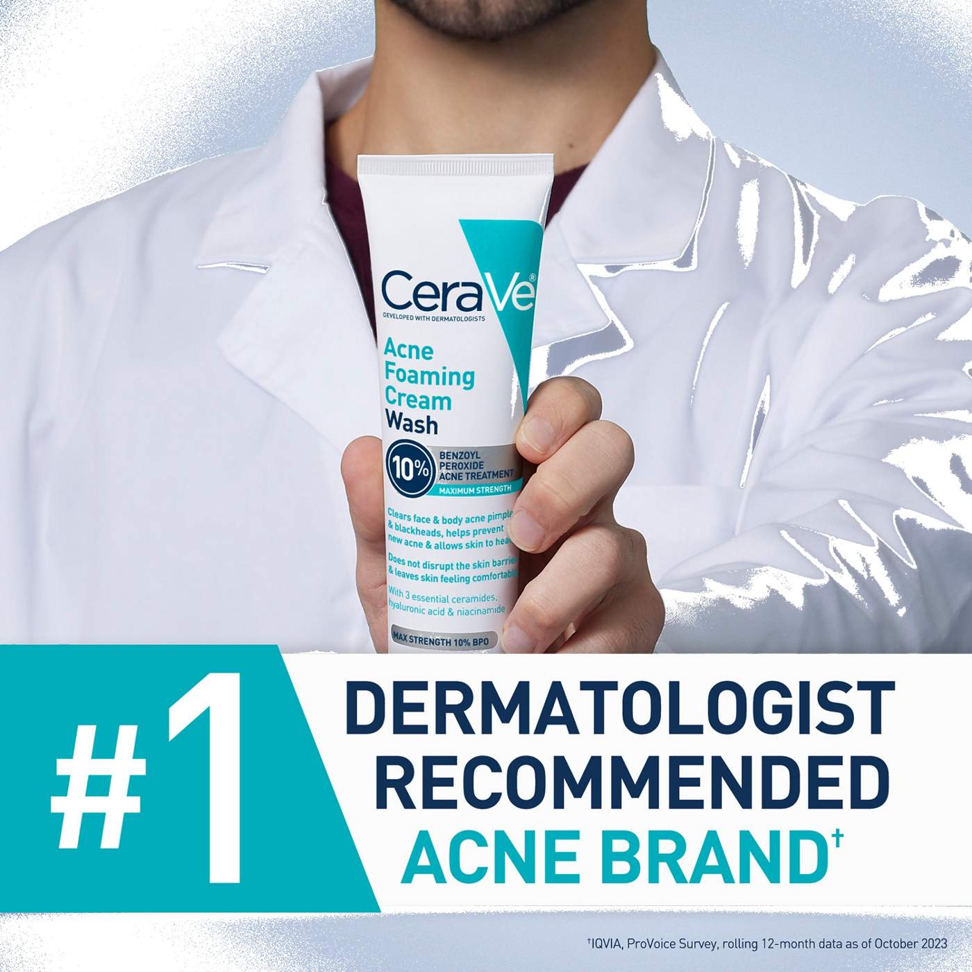 CeraVe Acne Foaming Cream Wash; image 3 of 10