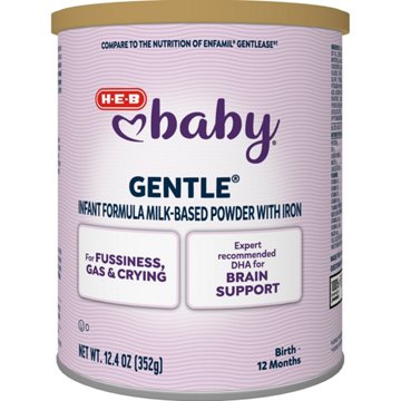 H-E-B Baby Gentle Milk-Based Powder Baby Formula With Iron, 12.4 oz