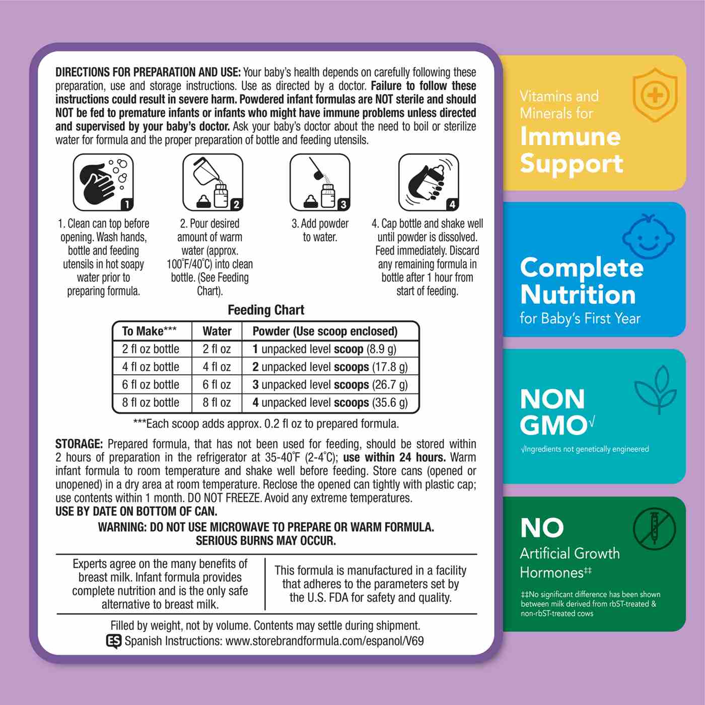 H-E-B Baby Gentle Milk-Based Powder Baby Formula With Iron; image 3 of 7