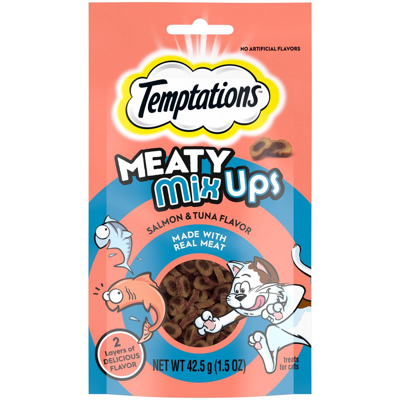 Temptations Meaty MixUps Cat Treats Salmon and Tuna Flavor; image 1 of 4