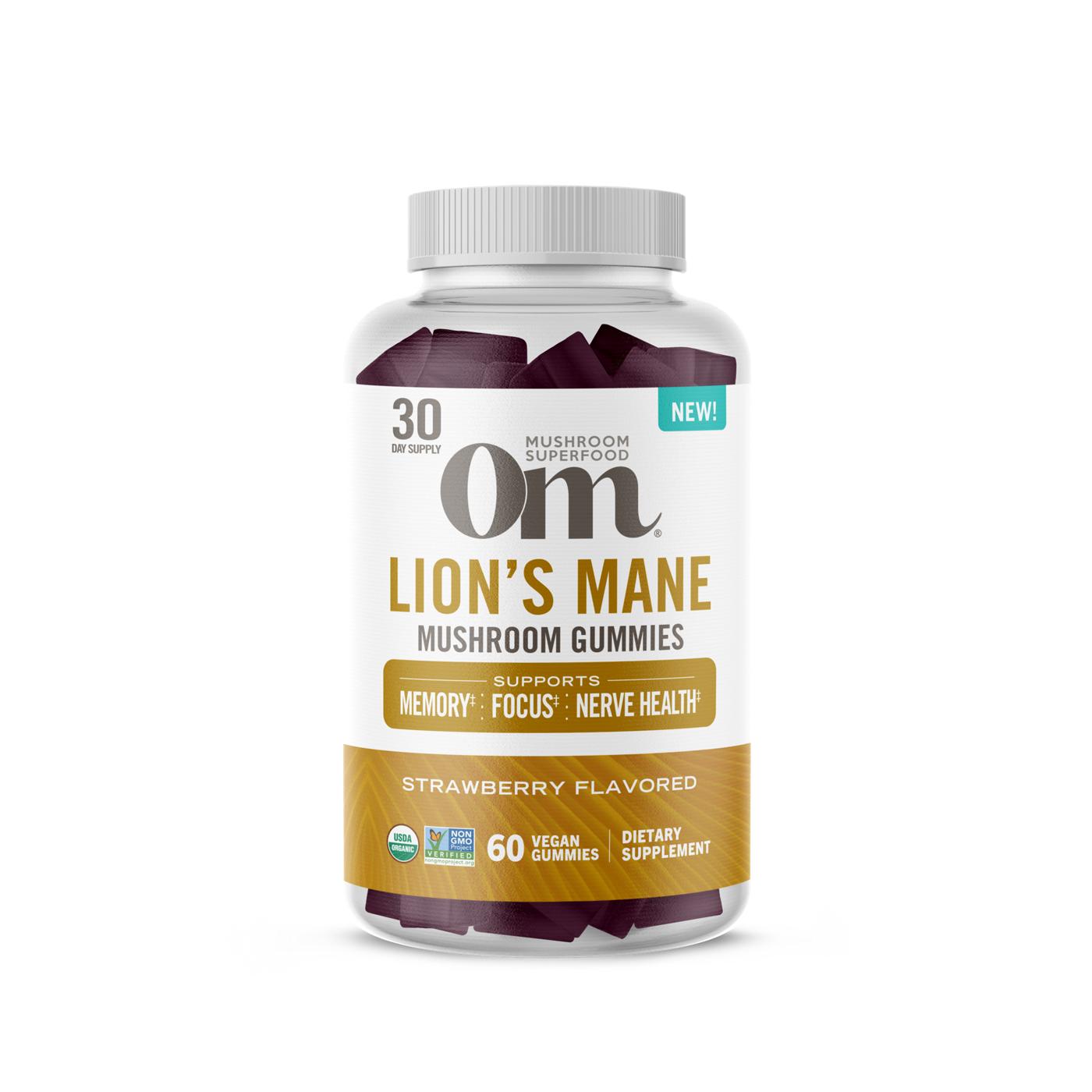 Om Lions Mane Mushroom Gummy Strawberry; image 1 of 2